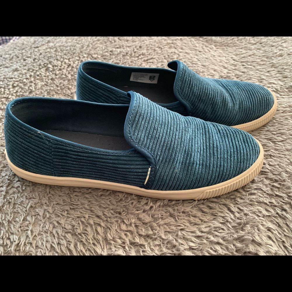 Navy Corduroy Slip on TOMS